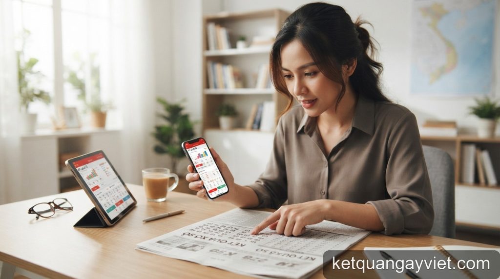 Hướng dẫn chi tiết cách tra cứu kết quả xổ số kiến thiết 3 miền chính xác nhất 2026